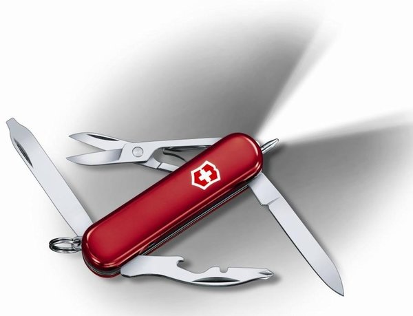 Victorinox Midnite Manager Rot mit LED 0.6366